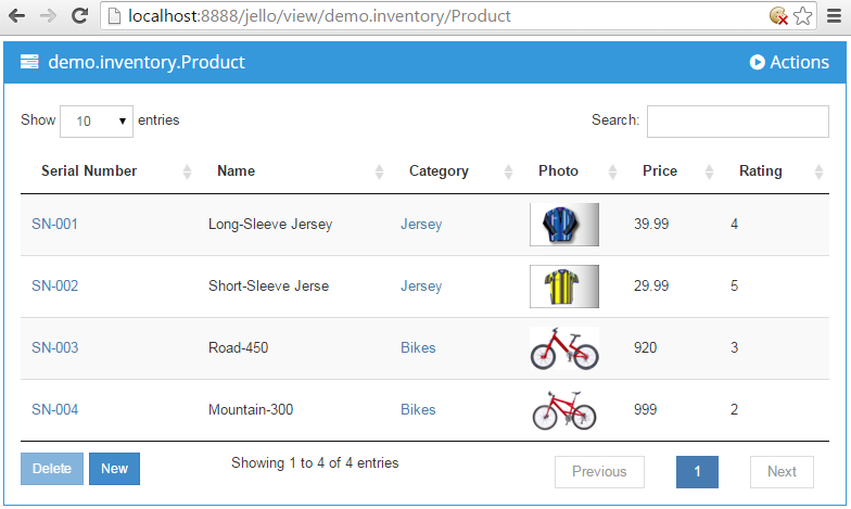  out-of-the-box data view