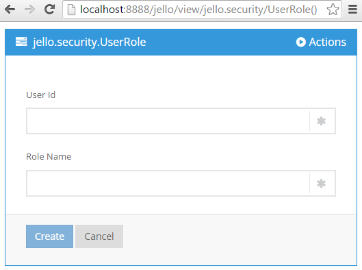 security UserRole Entity
