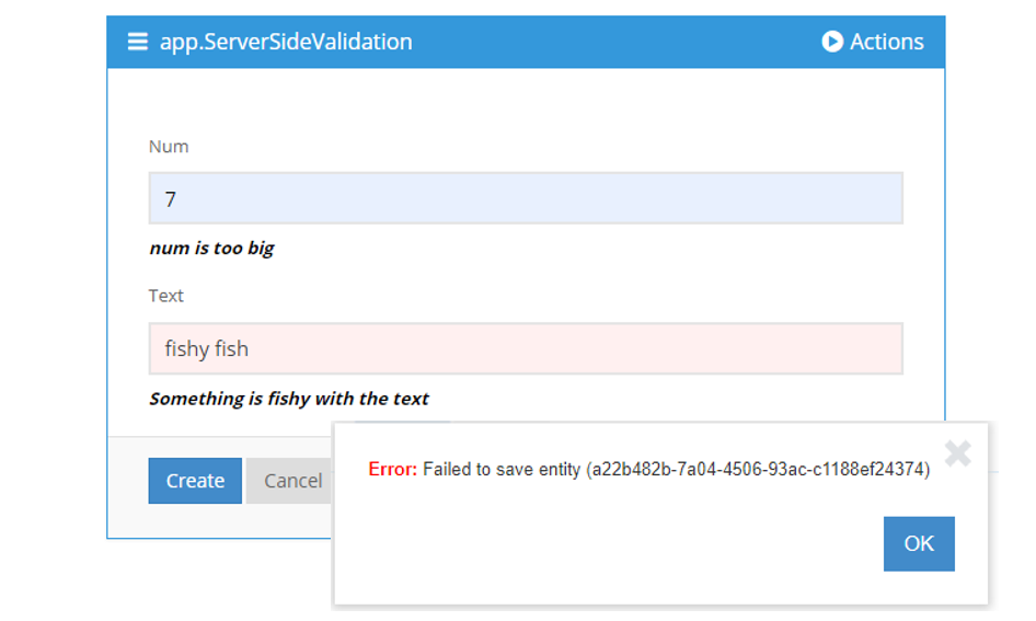 server side validation